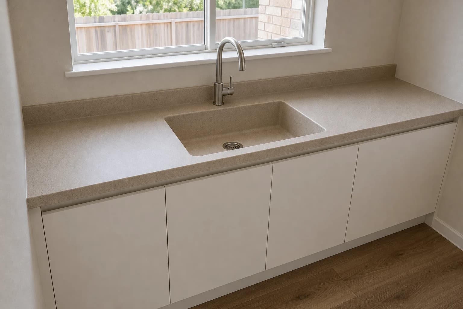 Warm Solid Surface. AI design visualization.