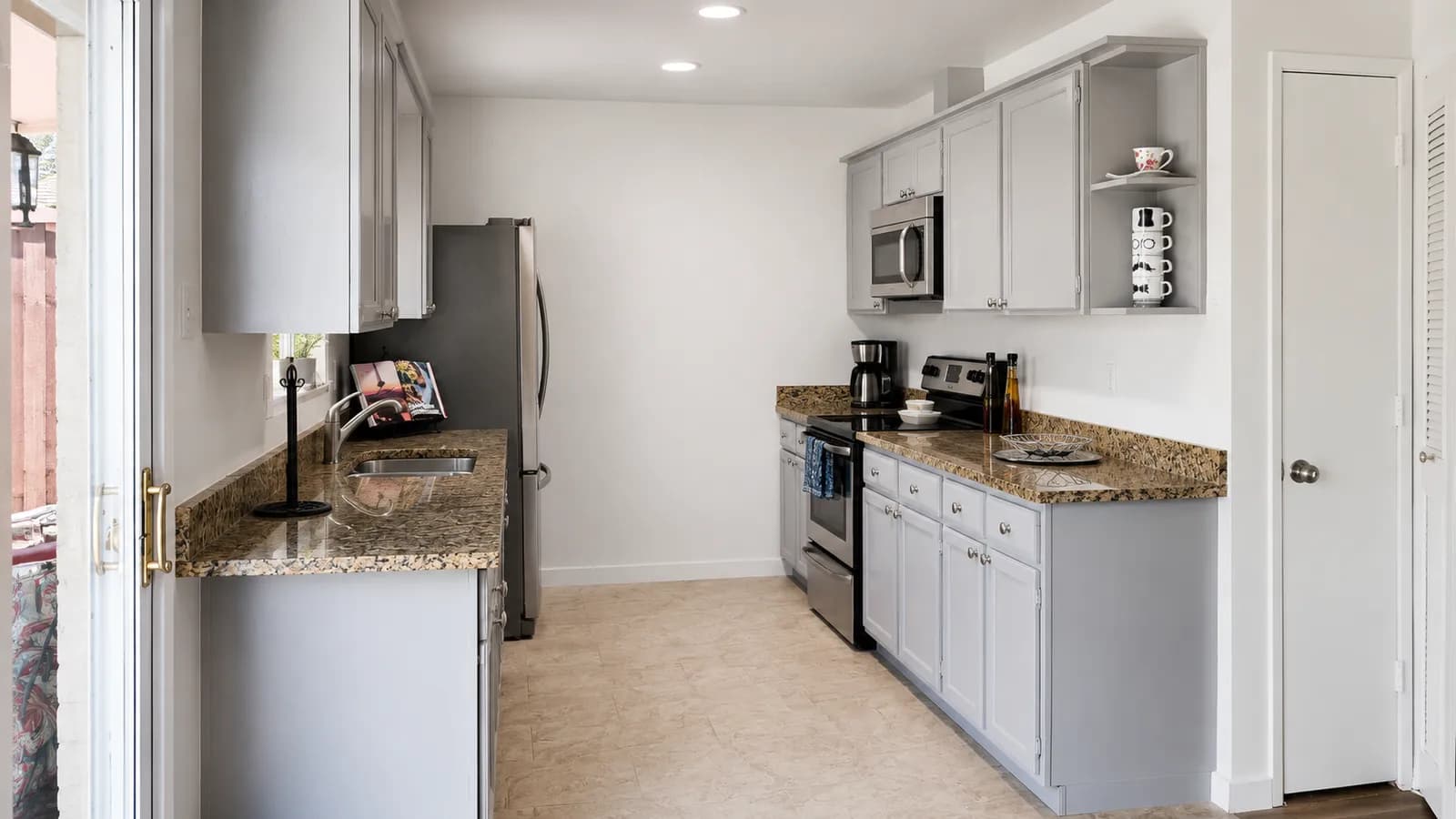 Full kitchen remodel with natural granite counters