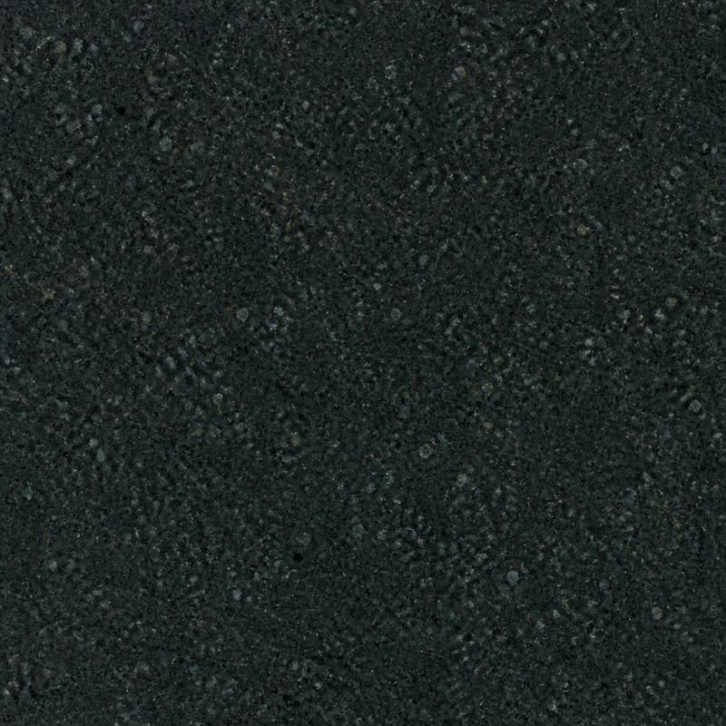 Visualización de material con IA del granito Verde Ubatuba con campo granular verde casi negro y reflejos minerales verdes y dorados discretos.. Visualización de diseño con IA.